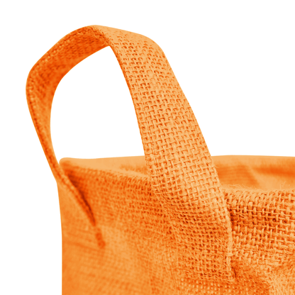 Wholesale Coloured Burlap Reusable Jute Laundry Basket  (Packs of 4)