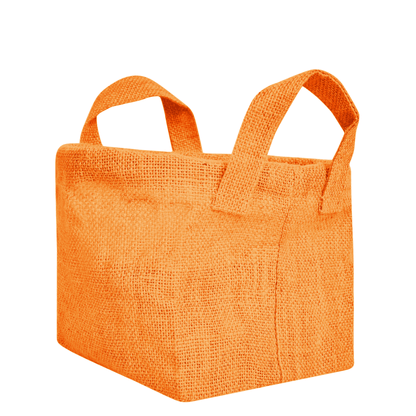 Wholesale Coloured Rectangular Burlap Jute Storage Basket (Packs of 4)