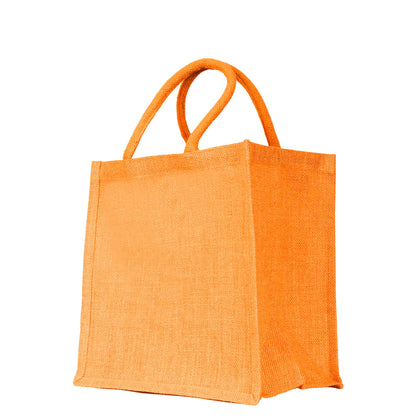 Wholesale Jute Promotional Shopping Bags – Red, Pink, Green & Orange for Gifts, Promotions & More (Packs of 4)
