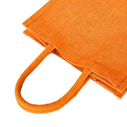 Wholesale Jute Promotional Shopping Bags – Red, Pink, Green & Orange for Gifts, Promotions & More (Packs of 4)