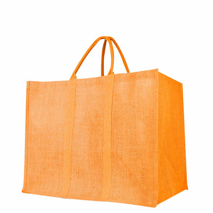 Wholesale Environmentally Friendly Jute Shopping Bags – Red, Pink, Green & Orange Burlap Totes (Pack of 4)