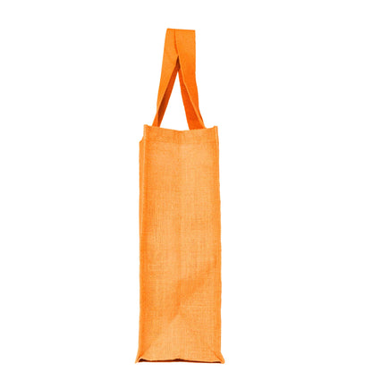 Reusable Natural Jute Bags for Wholesale – Shopping, Gifting, Wedding & Daily Use – Deep Red, Pink, Green & Orange (Set of 4)
