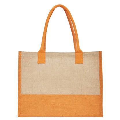 Jute Tote Bags for Wholesale – Red, Pink, Green & Orange – Burlap Bags for Shopping, Gifting & Everyday Use (Set of 4)