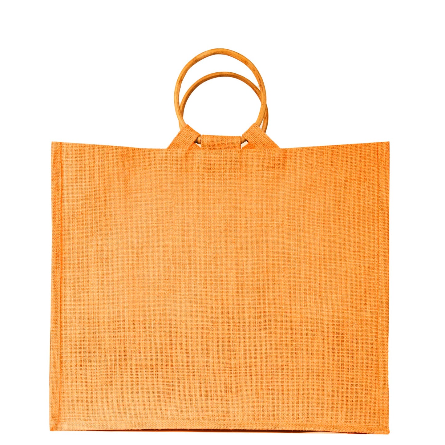 Jute Tote Bags for Wholesale – Reusable Burlap Bags with Cane Handles for Shopping & Beach (Set of 4)