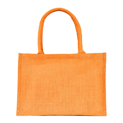 Jute Wholesale Tote Bags – Ideal for Christmas Gifts, Weddings & Shopping – Deep Red, Pink, Green & Orange (Set of 4)