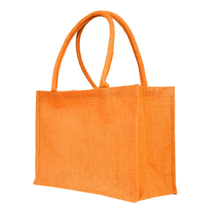 Jute Wholesale Tote Bags – Ideal for Christmas Gifts, Weddings & Shopping – Deep Red, Pink, Green & Orange (Set of 4)