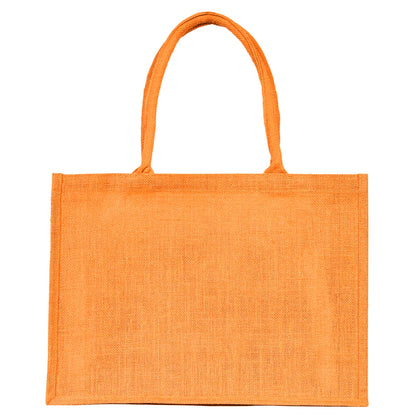 Burlap Jute Tote Bags – Vibrant Red, Pink, Green & Orange, Available for Wholesale, Travel & Weddings (Set of 4)