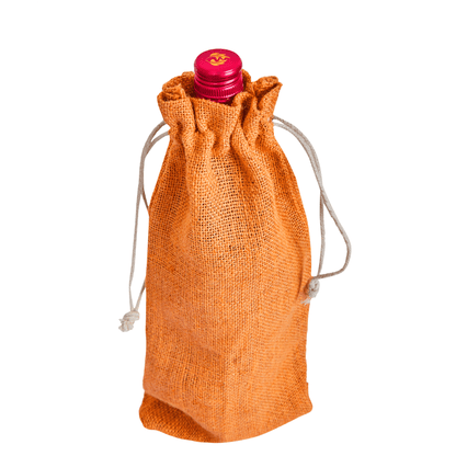 Wholesale Coloured Jute Wine Bottle Gift Pouches – Drawstring Burlap Bags for Gifting & Events (Set of 7)