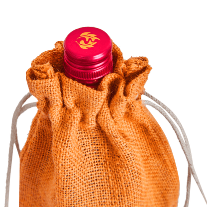 Wholesale Coloured Jute Wine Bottle Gift Pouches – Drawstring Burlap Bags for Gifting & Events (Set of 7)