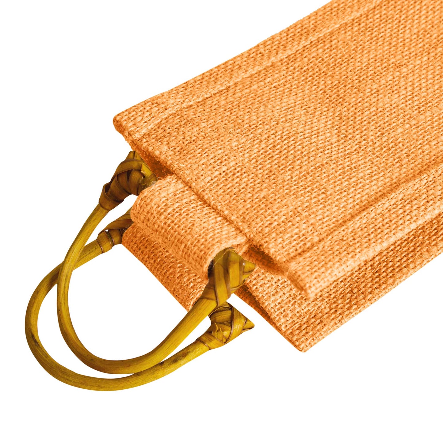 Wholesale Coloured Jute Wine Bottle Bags with Cane Handles – For Events & Gifting (Pack of 7)
