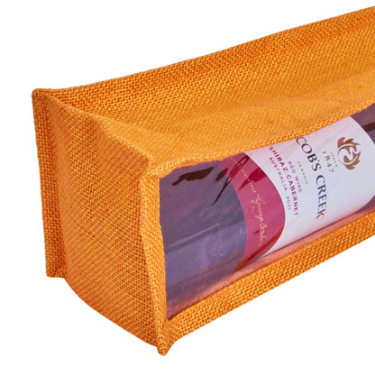 Reusable Jute Wine Gift Bags – Coloured Bottle Bags for Celebrations & Events, Wholesale (Pack of 6)