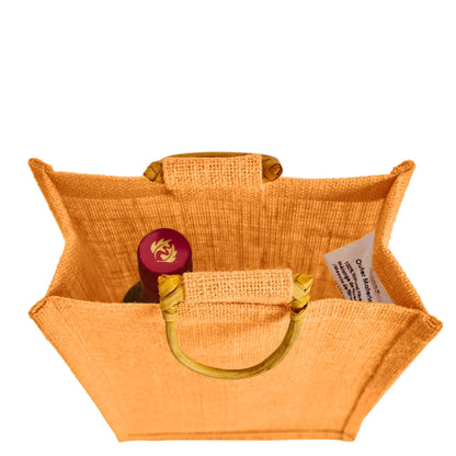 Coloured Jute Wine Burlap Gift Bags – Reusable 2-Bottle Wholesale Tote Bags, Gifting, Weddings, Parties & Holidays (Packs of 6)