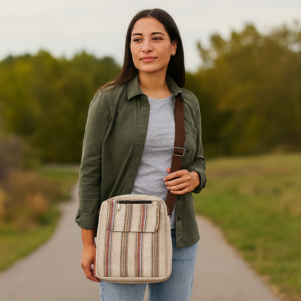 Wholesale Eco-friendly Multicolour Canvas Crossbody Sling Bag for Work