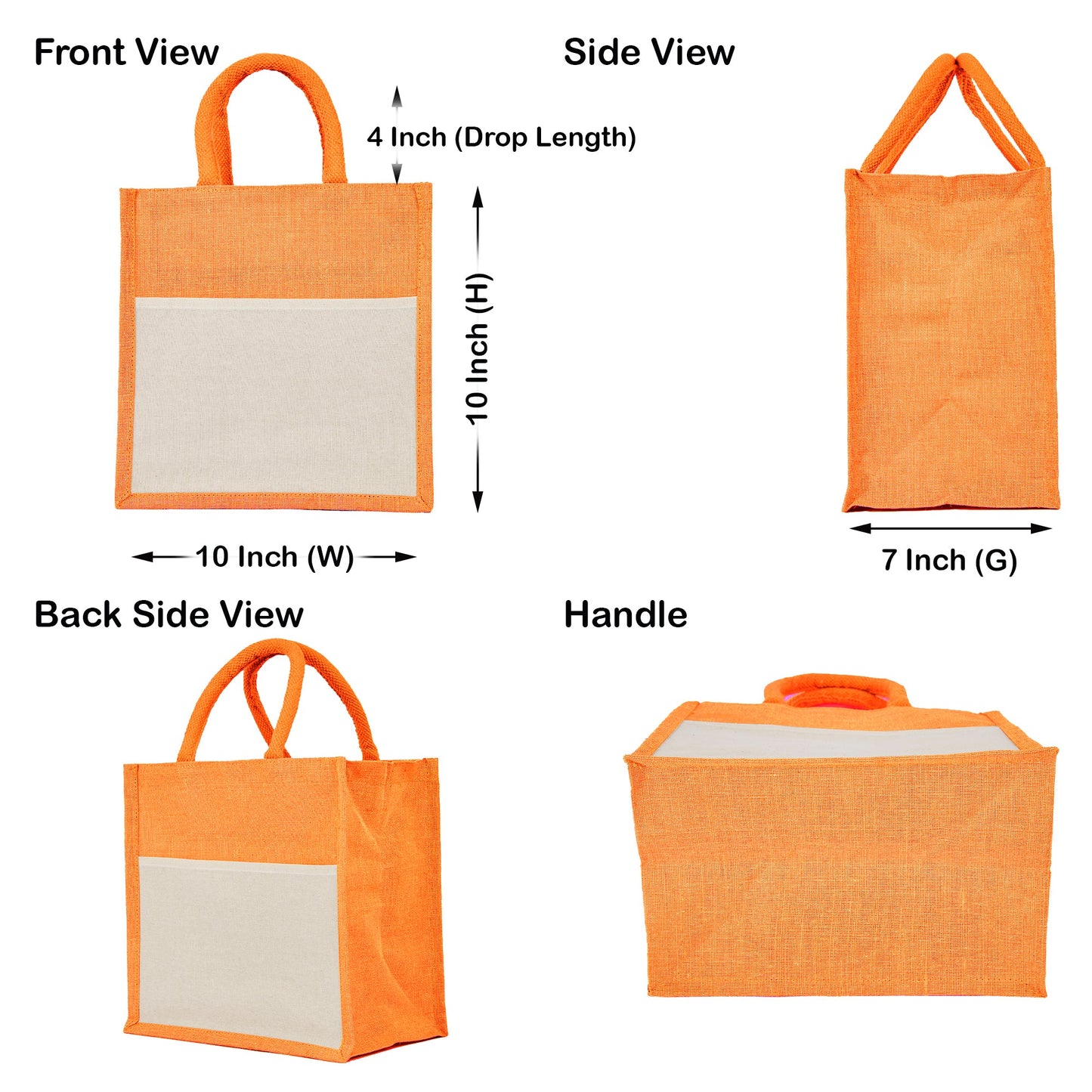 Wholesale Jute Tote Bags – Shopping, Travel, Weddings, Beach, Christmas, New Year & More (Set of 4)