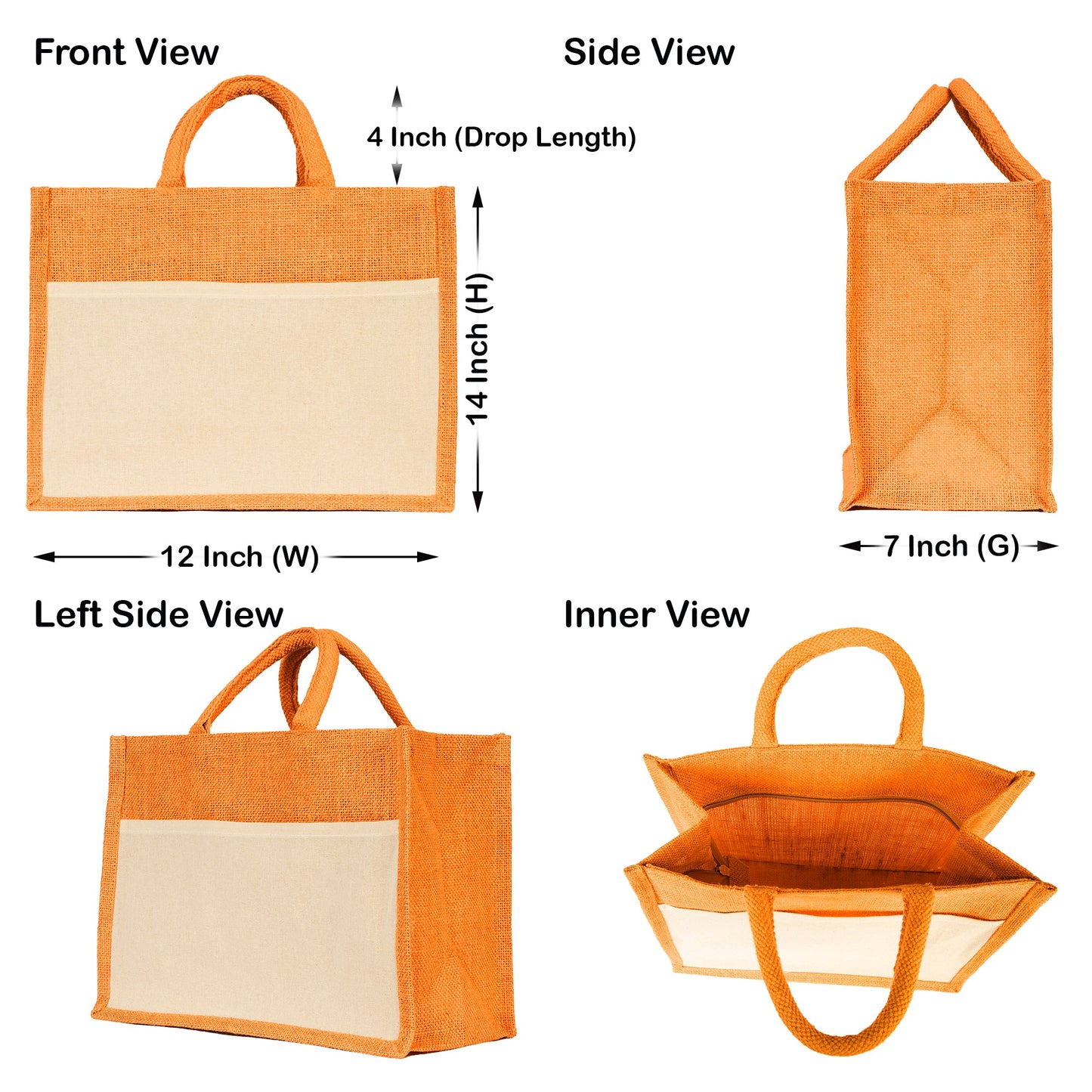 Jute Shopping Bags in Red, Green, Orange & Pink – Wholesale Burlap Totes for Weddings, Holidays & Daily Use (Set of 4)