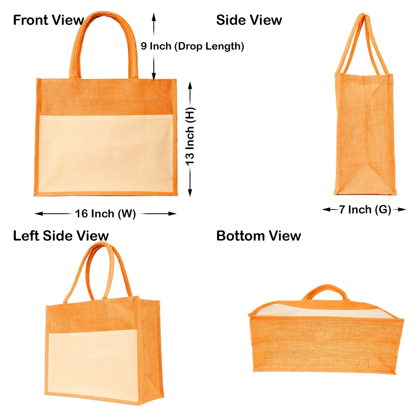 Colorful  Wholesale Jute Tote Bags – Ideal for Everyday Use, Shopping, Holidays & Special Occasions (Pack of 4)