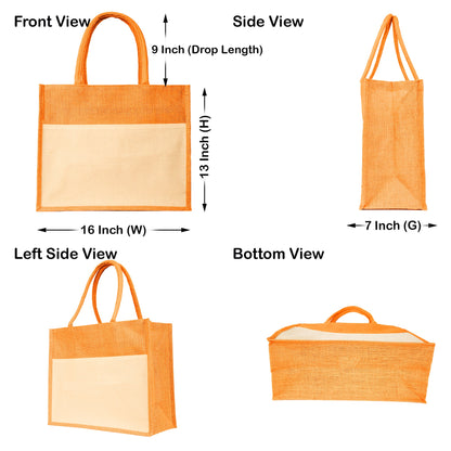 Colorful  Wholesale Jute Tote Bags – Ideal for Everyday Use, Shopping, Holidays & Special Occasions (Pack of 4)