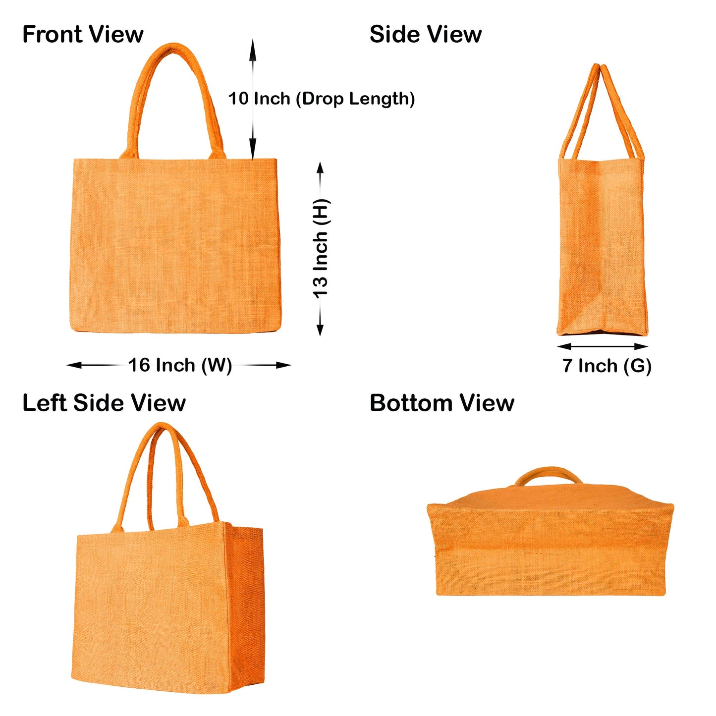 Wholesale Stylish Jute & Burlap Shopping Bags in Red, Pink, Green & Orange – Ideal for Gifting, Weddings & More (Pack of 4)