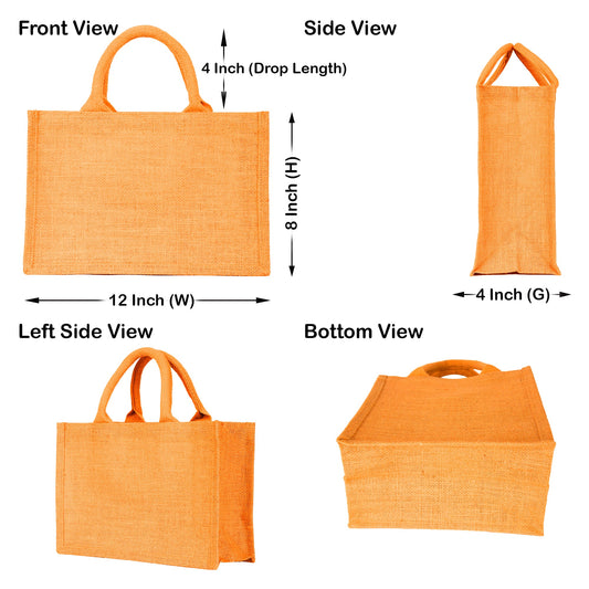 Colorful Wholesale Burlap Shopping Totes for Promotions, Holidays, Weddings, Travel & Everyday Use (Set of 4)