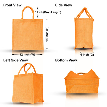 Wholesale Sustainable Jute Burlap Tote Bags – Ideal for Travel, Weddings, Shopping & Promotional (Packs of 4)