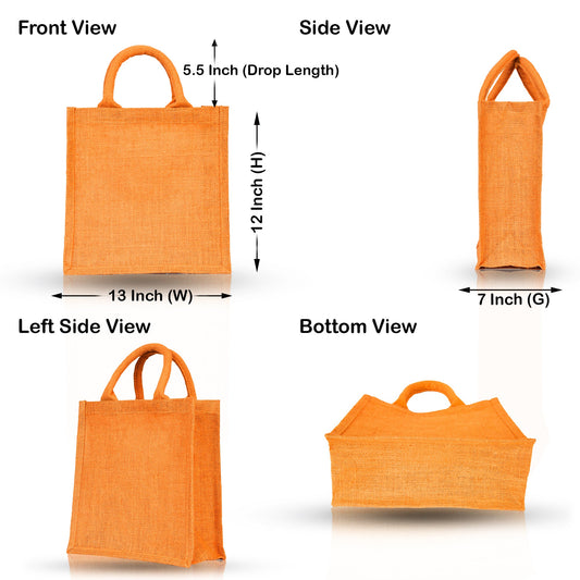 Wholesale Reusable Jute Bags – Coloured Shopping, Weddings, Beach, DIY, Promotional, Gifting Bag (Set of 4)