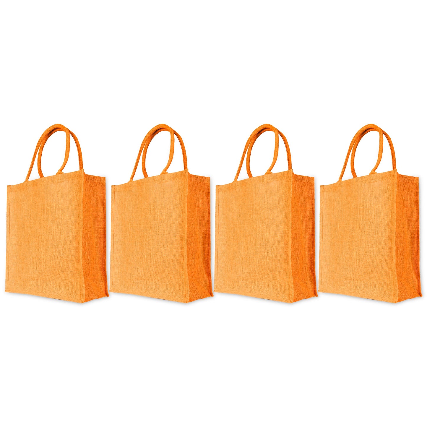 Wholesale Jute Shopping Bags – Colourful Reusable Burlap Totes for Gifting, Promotions & Daily Use (Pack of 4)