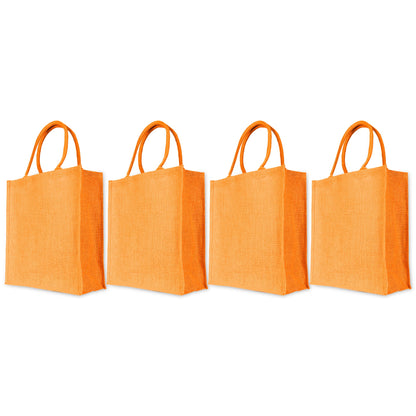 Wholesale Jute Shopping Bags – Colourful Reusable Burlap Totes for Gifting, Promotions & Daily Use (Pack of 4)