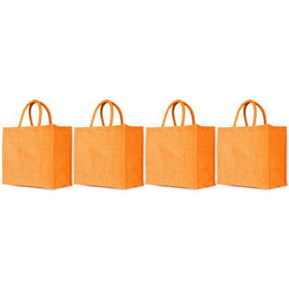 Wholesale Reusable Jute Bags – Coloured Shopping, Weddings, Beach, DIY, Promotional, Gifting Bag (Set of 4)