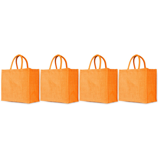 Wholesale Reusable Jute Bags – Coloured Shopping, Weddings, Beach, DIY, Promotional, Gifting Bag (Set of 4)