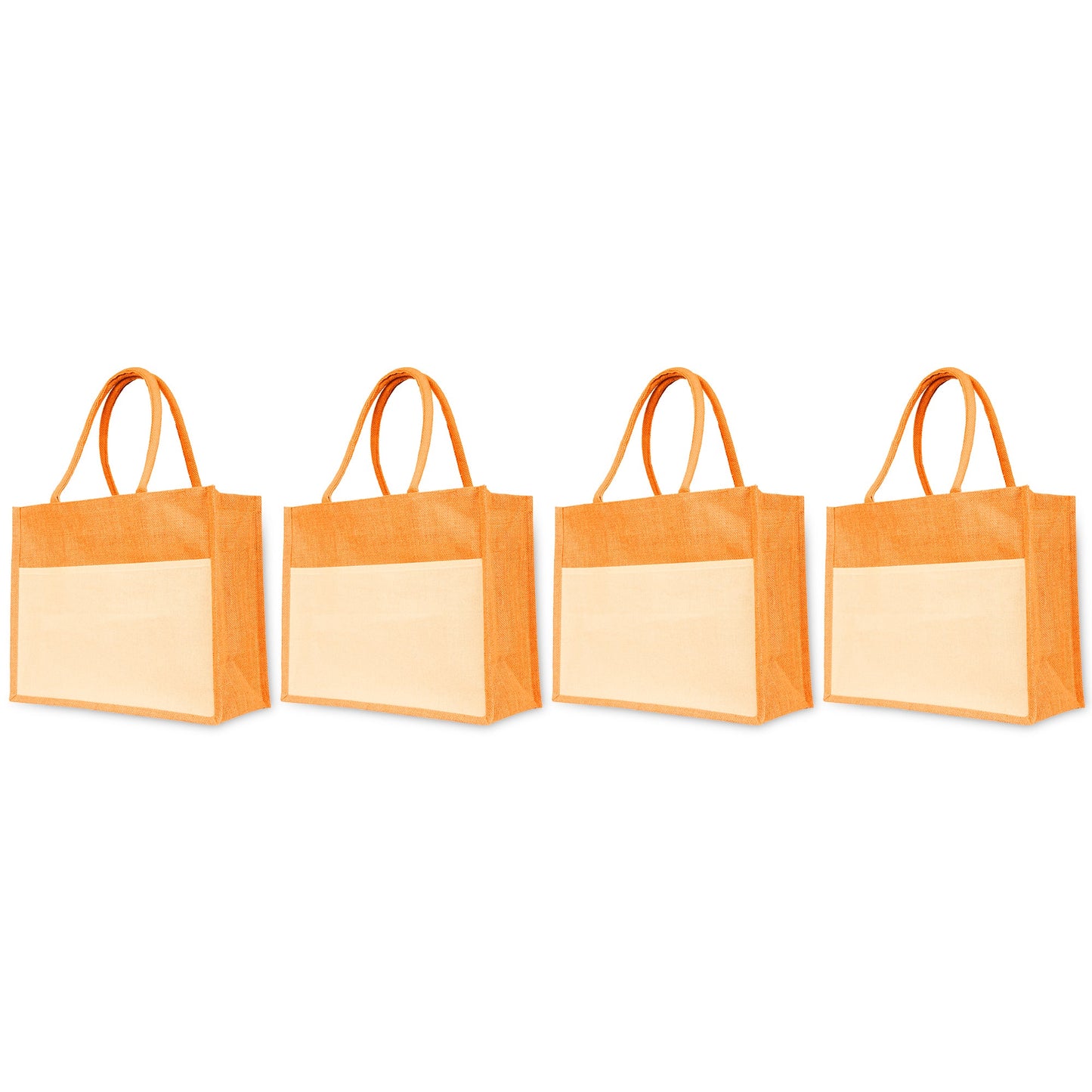 Colorful  Wholesale Jute Tote Bags – Ideal for Everyday Use, Shopping, Holidays & Special Occasions (Pack of 4)