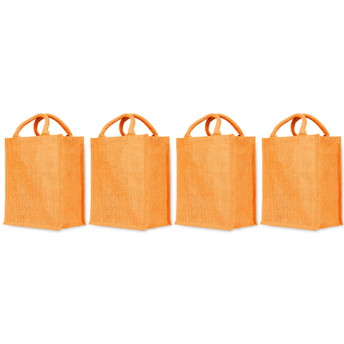 Durable  Wholesale Jute Tote Bags for DIY, Gifting, Weddings, Groceries, Beach, and Promotions (Packs of 4)