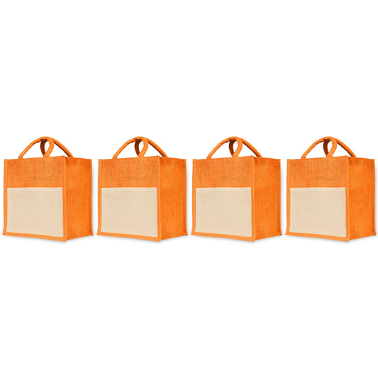 Jute Shopping Bags – Eco-Friendly Wholesale Bags for Travel, Weddings, Christmas, Thanksgiving & more (Set of 4)