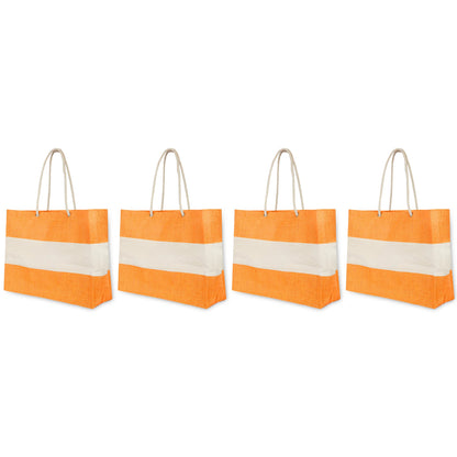 Wholesale Sustainable Coloured Jute Bags with Rope Handles – Reusable for Shopping, Promotional & Gifting (packs of 4)