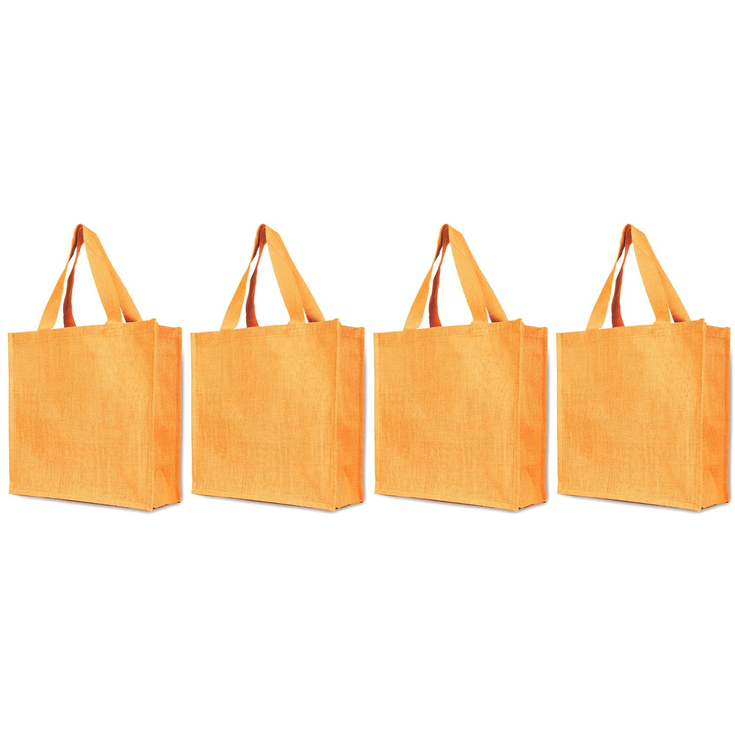 Reusable Natural Jute Bags for Wholesale – Shopping, Gifting, Wedding & Daily Use – Deep Red, Pink, Green & Orange (Set of 4)