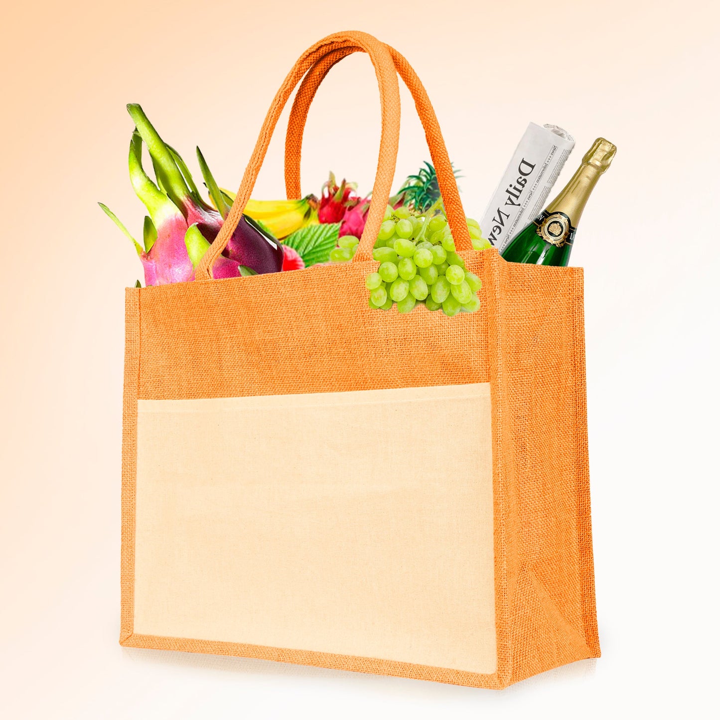 Colorful  Wholesale Jute Tote Bags – Ideal for Everyday Use, Shopping, Holidays & Special Occasions (Pack of 4)