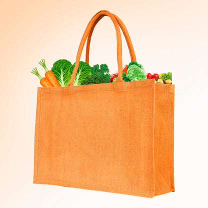 Jute Wholesale Tote Bags – Ideal for Christmas Gifts, Weddings & Shopping – Deep Red, Pink, Green & Orange (Set of 4)