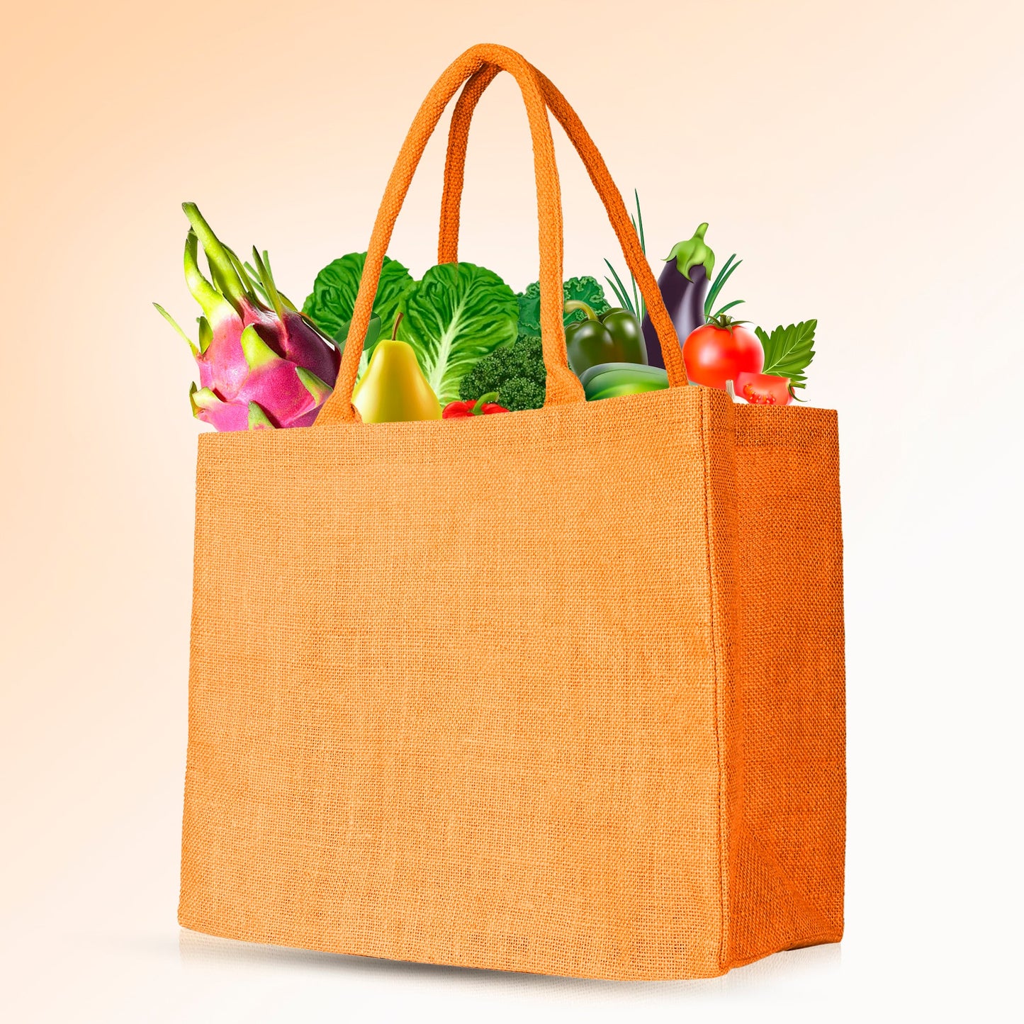 Wholesale Stylish Jute & Burlap Shopping Bags in Red, Pink, Green & Orange – Ideal for Gifting, Weddings & More (Pack of 4)