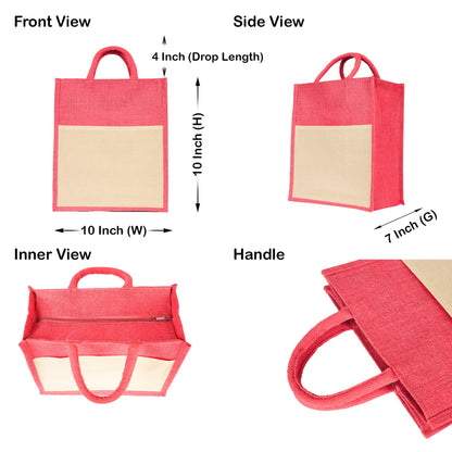 Wholesale Jute Tote Bags – Shopping, Travel, Weddings, Beach, Christmas, New Year & More (Set of 4)
