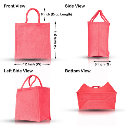 Wholesale Sustainable Jute Burlap Tote Bags – Ideal for Travel, Weddings, Shopping & Promotional (Packs of 4)