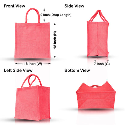 Wholesale Jute Shopping Bags – Colourful Reusable Burlap Totes for Gifting, Promotions & Daily Use (Pack of 4)