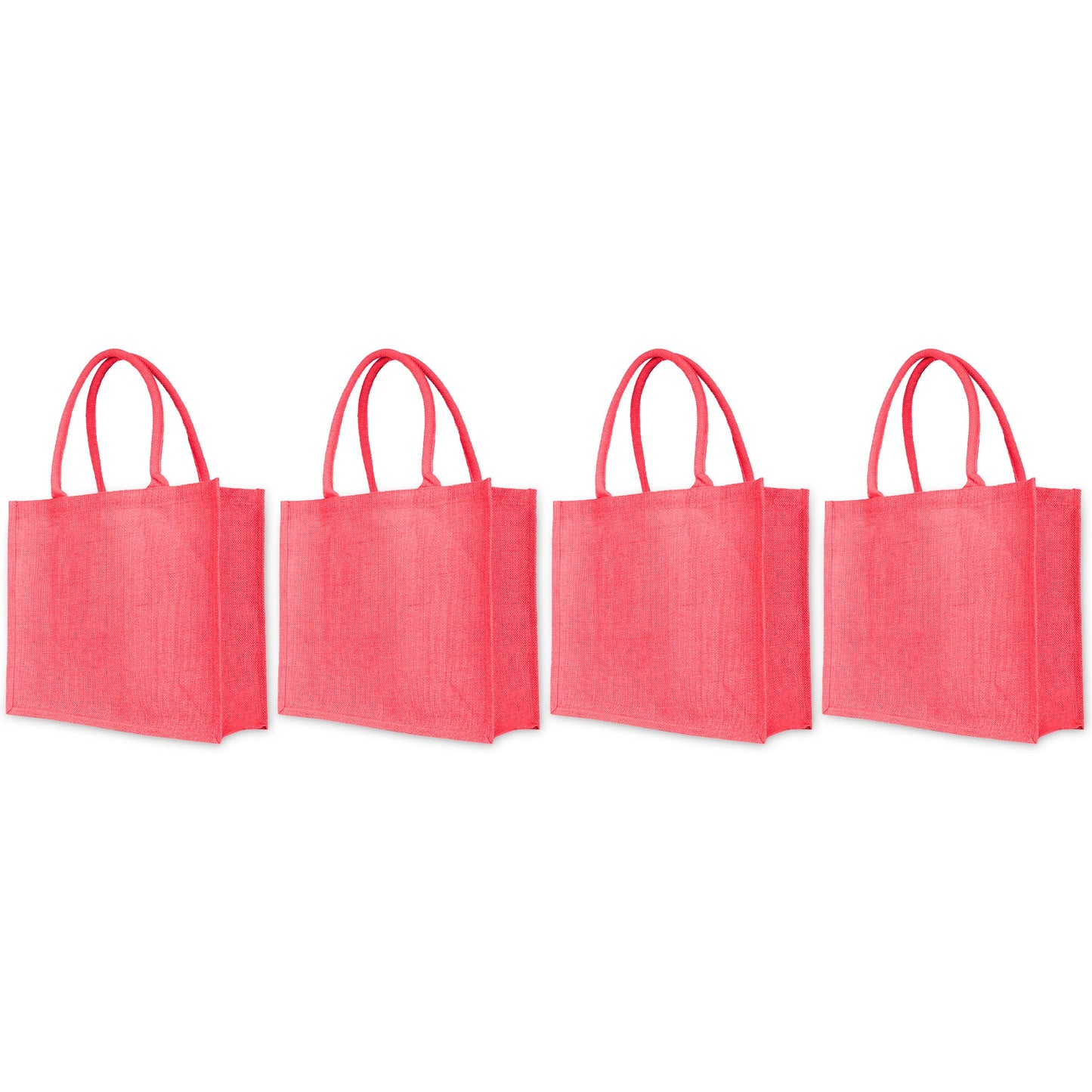 Colourful Jute Tote Bags for Wholesale –  For Promotions, Holidays, Weddings, Travel & Daily Use (Set of 4)