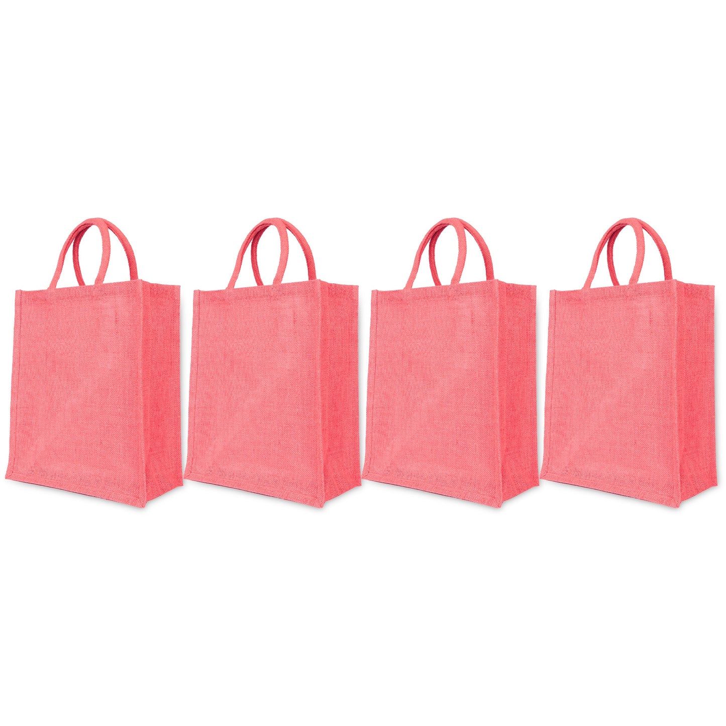 Wholesale Sustainable Jute Burlap Tote Bags – Ideal for Travel, Weddings, Shopping & Promotional (Packs of 4)