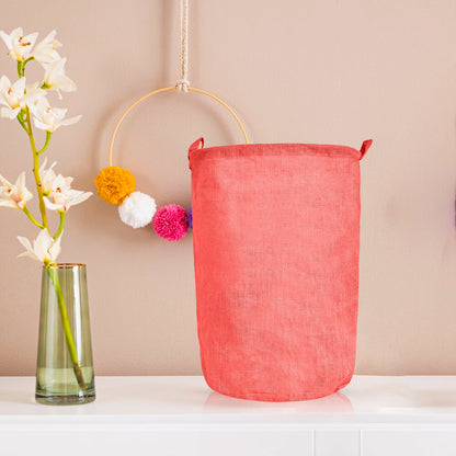 Jute Coloured Laundry Storage Baskets with Handles for Home Use(Set of 4)
