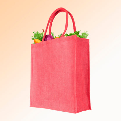 Wholesale Jute Shopping Bags – Colourful Reusable Burlap Totes for Gifting, Promotions & Daily Use (Pack of 4)
