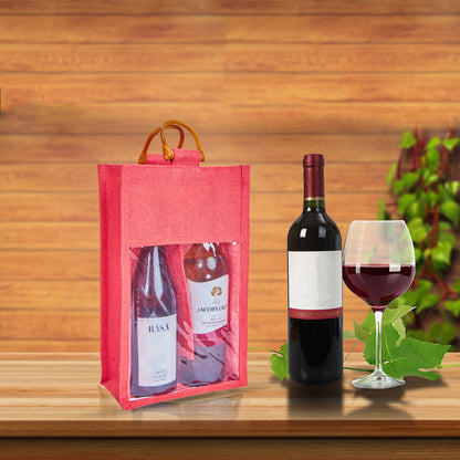 Wholesale Reusable 2-Bottle Colored Wine Tote Bags – Weddings, Birthdays, Christmas, & Special Occasions (Packs of 6)