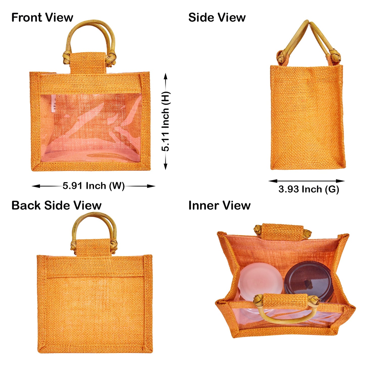 Wholesale Reusable Colourful Burlap Jute Gift Bags for Party Favours & Events (7 PCS)