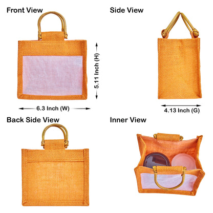 Wholesale Colourful Burlap Jute Gift Bags with Organza for Party Favours & Events (Packs of 7)