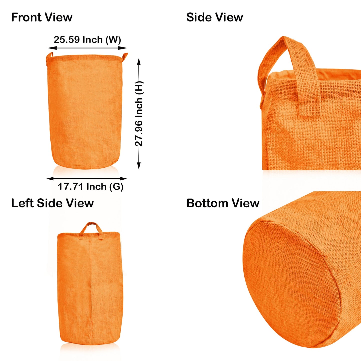 Wholesale Coloured Jute Burlap Laundry Storage Basket (Set of 4)
