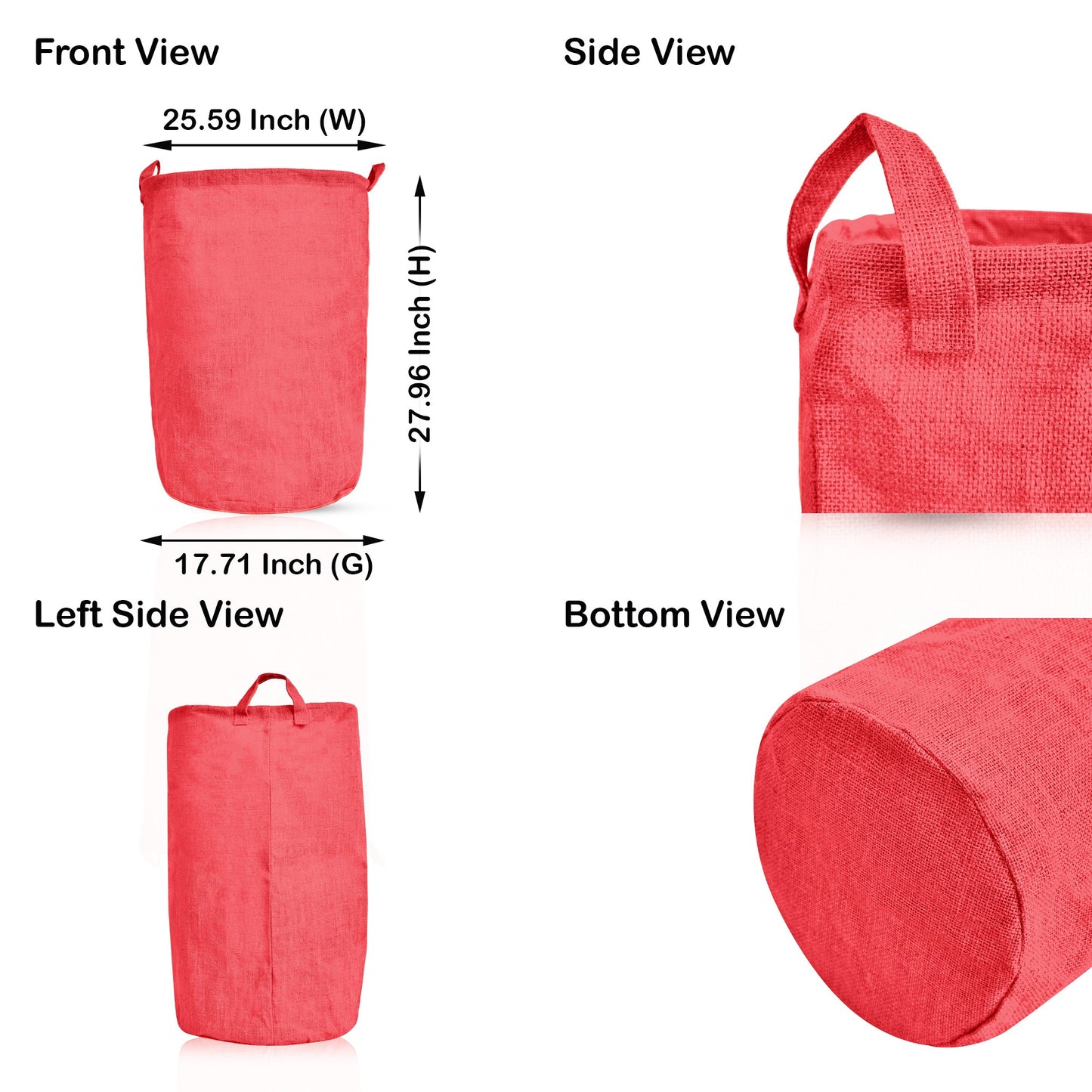 Wholesale Coloured Jute Burlap Laundry Storage Basket (Set of 4)
