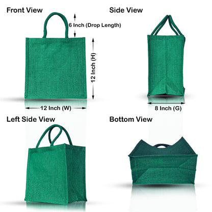 Wholesale Jute Promotional Shopping Bags – Red, Pink, Green & Orange for Gifts, Promotions & More (Packs of 4)